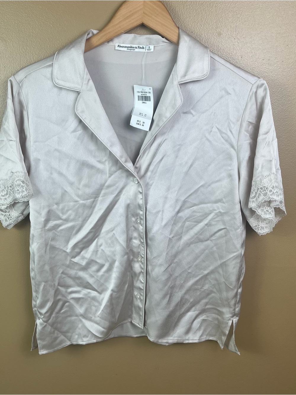 NEW Abercrombie & Fitch Sleepwear Short Sleeve Shirt Small